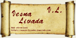 Vesna Livada vizit kartica